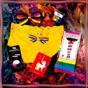 Kawaii rainbow lingerie accessories bundle and more